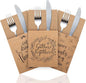 Zhehao 60 Pcs Thanksgiving Cutlery Holder Set Thanksgiving Turkey Utensil Holder Party Utensil Holder Pockets for Autumn Fall Harvest Party Favor Supply Table Decor