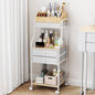 HapiRm Floor Makeup Organizer Cart - Vanity Skincare Beauty Organizers Makeup Storage with Drawers, Cosmetics Display Cases Holder Nail Cart for Hair Accessories Polish Perfume Make up Brush