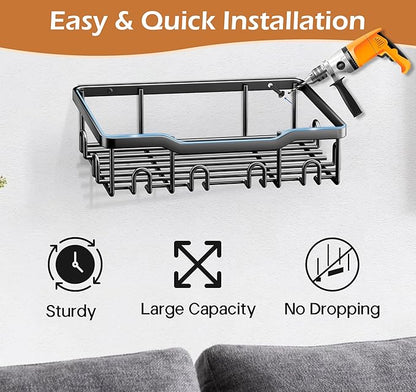 KEETDY Metal Hat Racks for Baseball Caps Wall Hat Organizer Fit 24 Caps Holder, 2 Packs Sturdy Wall Mounted Hat Storage Organizer, Black