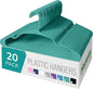 NEATERIZE Clothes Hangers Plastic 20 Pack for Adults - Plastic Hangers, The Perfect Coat Hanger and Space Saving Clothes Hangers for Closet, Percheros Ganchos para Colgar Ropa Hangars - Aqua Hangers