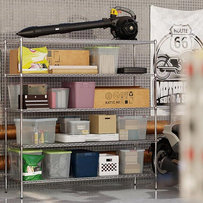24" Deep x 72" Wide x 74" Height Wire Shelving Kit | 5-Tier | NSF Commercial Storage Rack Unit