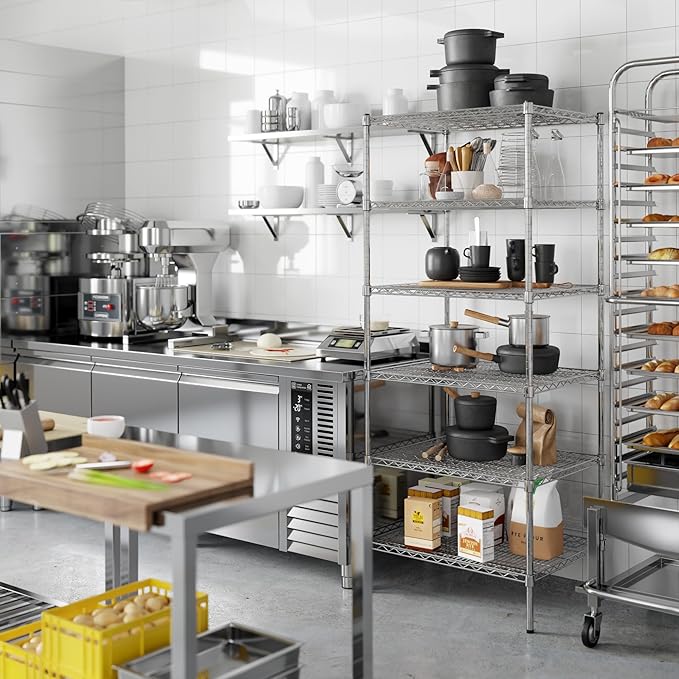 24" Deep x 30" Wide x 74" Height Wire Shelving Kit | 6-Tier | NSF Commercial Storage Rack Unit