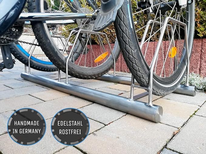Namor Bicycle Stand for 3 Bikes Stainless Steel | Ironing Parker | Bicycle Holder | For Floor and Wall Mounting