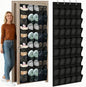 40 Large Pocket Over the Door Shoe Organizer,Shoe Rack for Door with Breathable Mesh & Reinforced Hooks,Multi-Purpose Organizer for Shoes,Perfect for Bedroom, Entryway,Dorm, Apartment and Small Spaces