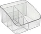 JessLab Makeup Organizer, PET Skincare Organizer with 5-Compartment Cosmetic Storage Makeup Organizer for Desk Wardrobe Bathroom Vanity Countertop, Transparent