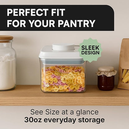 Bop Top Airtight Food Storage Containers with Lid 3.5 Cups / 30 oz | Kitchen Canister Sets | Air Tight Pantry Container | Pop Top Dry Food Storage Containers for Snacks, Sugar, Flour, Baking, Pasta
