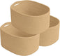 ECDYQXVU Cotton Rope Storage Basket, 15x10x9 Inches, Woven Basket for Shelves, Clothes, Towels, Books, and Laundry, Jute Brown (3 Pack)