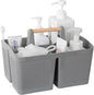 rejomiik Portable Shower Caddy Basket Plastic Cleaning Caddy Organizer Storage Tote with Handle for Bathroom, College, Dorm Room Essentials, Gray