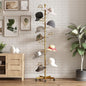 Hat Rack with 15 Circular Hooks Floor Hat Stand Freestanding Hats Rack Stand Adjustable Metal Hats Tree Organizer Rack Display Standing Suitable for Home Store Commercial, Gold