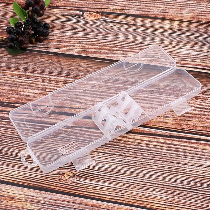 Transparent Tableware Storage Case, Portable Flatware Utensil Box, Clear Cutlery Organziers Container for Spoon Fork Chopsticks for Travel Camping Picnic (A)