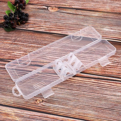 Transparent Tableware Storage Case, Portable Flatware Utensil Box, Clear Cutlery Organziers Container for Spoon Fork Chopsticks for Travel Camping Picnic (A)