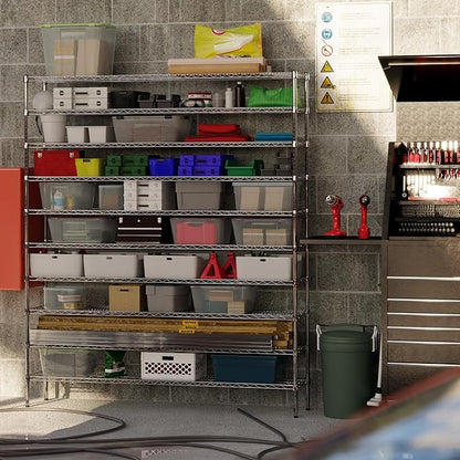 14" Deep x 72" Wide x 86" Height Wire Shelving Kit | 10-Tier | NSF Commercial Storage Rack Unit