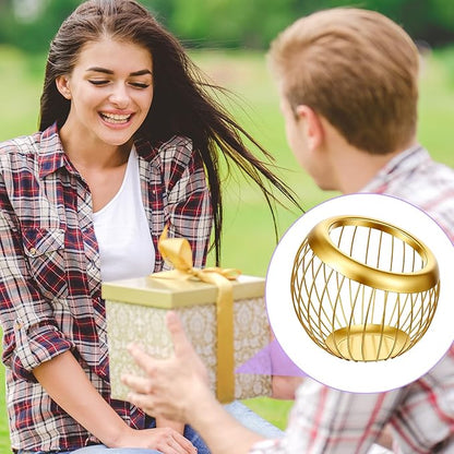 Molain Large Capacity Coffee Pod Holders Basket, Metal Espresso Pod Holder, Coffee Bar Organizer for Counter, Kcup Storage Bar Accessories (Gold)