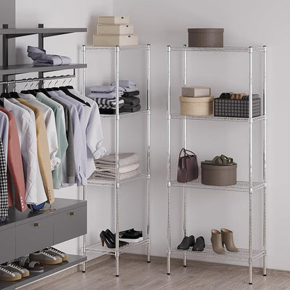 14" Deep x 30" Wide x 74" Height Wire Shelving Kit | 4-Tier | NSF Commercial Storage Rack Unit