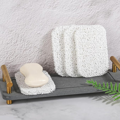4 Pack Soap Holder Pad，Soap Holder for Kitchen & Bathroom，White Non-Slip Soap Lifting Pads for Soap Dish