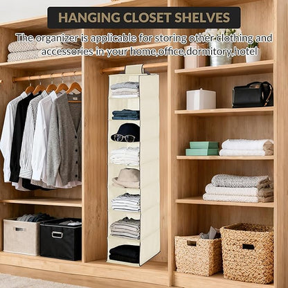 Garvee 3-Tier Hanging Shoe Organizer for Closet, Gray 8-Shelf Storage Holder with 2 Hooks, No Tools Needed Installation, Space-Saving Shelf for Shoes, Purses, Scarves, Accessories (3 Pack)