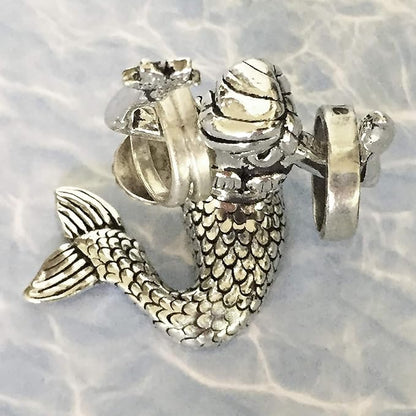 Basic Spirit Mermaid Pewter Ring Holder Jewelry Holder Gift Box Whimsical