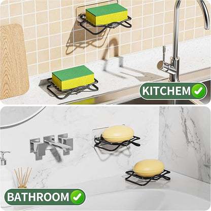 DAOYA Shower Caddy Tension Pole, 4 Adjustable Corner Shower Caddy with 2 Towel Bars & 2 Soap Holders, Expands 25 to 114.2 Inches, Black Stainless Steel for bathroom/Tub/Corner