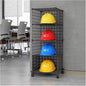 Stackable Safety Helmet Storage Boxes, Large Adjustable Hard Hat Placement Organizer Rack with Wheels for Construction Site/Garage/Workshop/Factory Helmet Display Shelf (1 * 4)