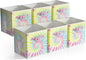 Sorbus 11 Inch Fabric Storage Cubes - Sturdy Collapsible Storage Bins & Handle - 6 Foldable Baskets for Organizing Clothes - Multi Colored Storage Baskets for Shelves (Light Tie-dye, 11 Inch)