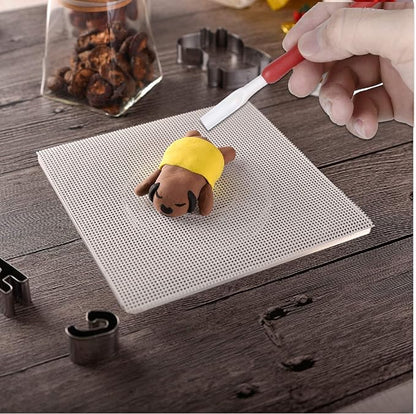 Cookie Turntable, 7" Clear Decorating Turntable With Acrylic Bearing Base and Non-Slip Mat, Helps Icing Cookies Faster & Better (Square)
