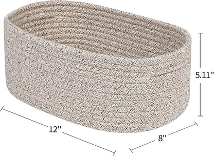 CubesLand Small Storage Baskets for Shelf,Cube Organizer Basket Bin,Woven Baskets for Shelves,Soft Toys Storage Basket,Baby Nursery Basket Bin,Home Decor 12 x 8 x 5.11 inches Light Brown