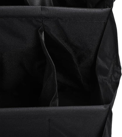 Over the Door Shoe Organizer, 12 Small Pockets and 4 Large Pockets for Closet Storage, Space Saving Hanging Storage Holder with Reinforced Hooks for Shoes, Accessories (Black)