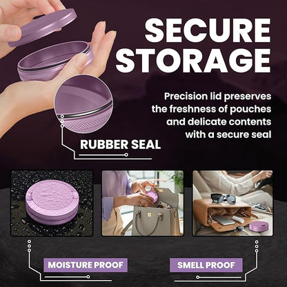 Premium Aluminum Pouch Organizer with Dual Compartment | Waterproof Secure Seal | Compact & Pocket-Friendly | Slim & Lightweight Modern Design for Everyday Use