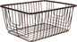Spectrum Diversified Ashley Large, Decorative Steel Wire, Rust-Resistant Metal Storage Basket Built-in Handles, Bin for Bathroom, Pantry, Kitchen & Closet, Medium, Satin Nickel PC