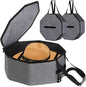 2 Pack Hat Box Cowboy Hats Box Hat Boxes for Women Storage,Cowboy Hats Storage for Travel,Wide Brims Cap Carrier Case for Closet with Handles,Hatbox Storage Boxes Closet Organizers