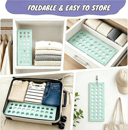 Toddler Shirt Folding Board (Ages 1–7) – Build Independence & Fine Motor Skills, Mini Kids Clothes Folding Board & Shirt Folder, Portable Laundry Organizer for Small Sizes (Sky Blue)