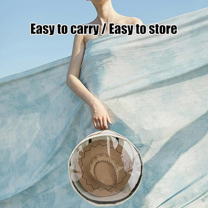 Veki Hat Organizer, Hat Box for Women Storage, Large Clear Felt Hats Box, Wide Brim Cowboy Hats Storage Boxes for Men, Round Brim Cap Boxes With Dustproof Lid for Travel and Wardrobe (White)