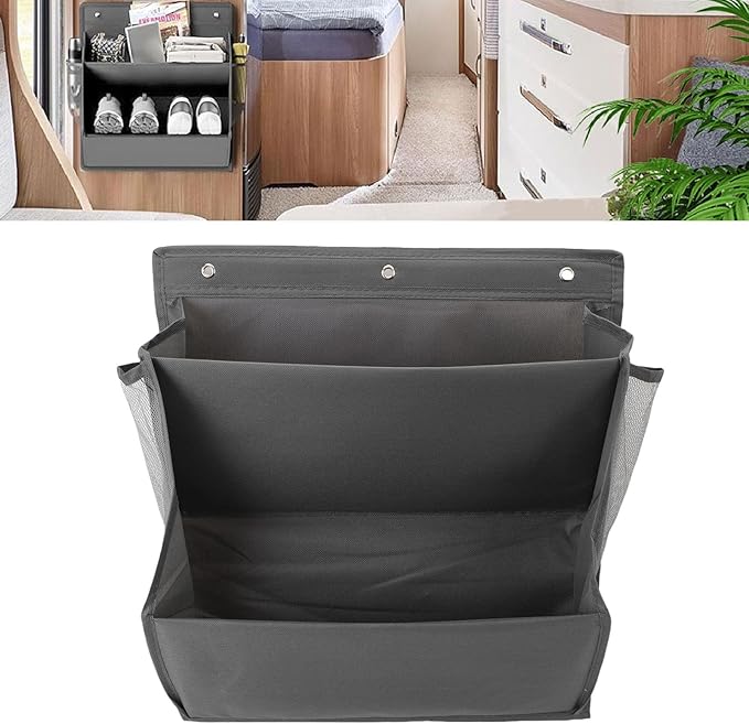 Efficiently Use Vertical Space with Door Mounted Design Hanging Shoes Design, Oxford Fabric Double Tier Shoe Organizer for Spaces (Gray)