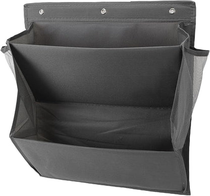Efficiently Use Vertical Space with Door Mounted Design Hanging Shoes Design, Oxford Fabric Double Tier Shoe Organizer for Spaces (Gray)