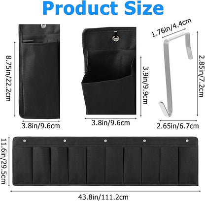2 Pcs RV Shoe Pockets 10 Pockets, Heavy Hanging Bedside Storage Organizer with Hooks Storage Pocket Hangs on bed for Shoes Toys and Tool Accessories