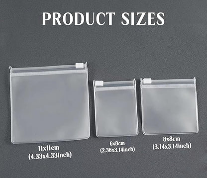 Generic 20-100pcs Personalized Frosted Jewelry Zipper Bags, Custom Jewelry Resealable Storage Bags, Custom Jewelry Bags for Necklaces, Earrings,Rings and Other Accessories (8x8cm (3.14''x3.14''))