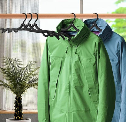 20Pcs Travel Hangers Foldable for Cruise Suitcase Cruise Ship Essentials Portable Folding Coat Hangers Foldable Travel Accessories Clothes Drying Rack for Traveling Camping,RV Black