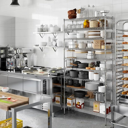 14" Deep x 42" Wide x 86" Height Wire Shelving Kit | 10-Tier | NSF Commercial Storage Rack Unit