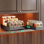 SNTD Pull Out Spice Rack for Upper Cabinet - Expandable Organizer with Smooth Ball Bearing Slides, No Drill Mounting Spice Storage for Kitchen (1 Pack, 4.1" to 7.2" W X 10" D X 2.2" H)