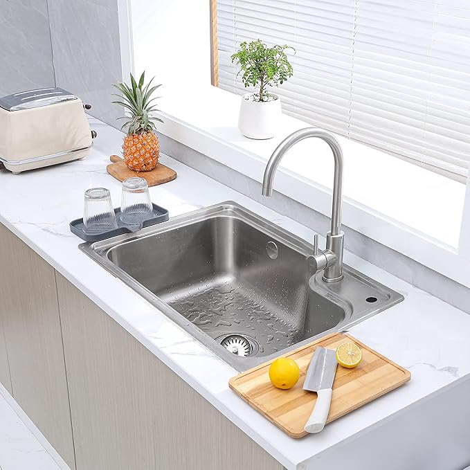 MicoYang Silicone Bathroom Soap Dishes with Drain Spout-Bathroom and Kitchen Sink Organizer,Sponge Holder,Dish Soap Tray,Perfect for Dispenser,Scrubber,Bottle,Cup on Sink or Counter-Grey 9.6"×5.3"