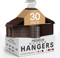Utopia Home Premium Wooden Hangers 30 Pack - Durable & Slim Coat Hanger - Suit Hangers with 360-Degree Rotatable Hook - Wood Hangers with Shoulder Grooves (Brown)
