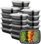 GUSTO 24 oz - 1 Compartment Meal Prep Containers with Lids – [50 Count] Reusable, Microwaveable, Dishwasher & Freezer Safe, BPA-Free Food Storage Boxes for Portion Control (Formerly Comfy Package)