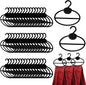 50 Pack Black Scarf Hanger Plastic Scarf Holders Scarves Ties Organizers for Headscarves Clothing Sorting Storing