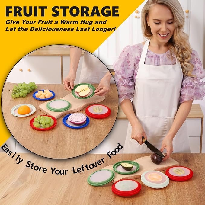 4-Piece Food Storage Containers Set – Avocado Saver, Onion Keeper, Silicone Kitchen Organizers for Fridge, Reusable & Fresh-Keeping Design