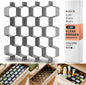 Honeycomb Separator Adjustable Drawer Organizer Divider for Underwear Belt-Scarf Socks Organizer (Black(1pc))