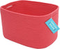 Coral Rainbow Cotton Rope Basket for Shelf Storage - 15"×10"×9½" - Colorful Decorative Basket for Kids - Nursery, Playroom, Classroom - Toy Storage, Books, Towels