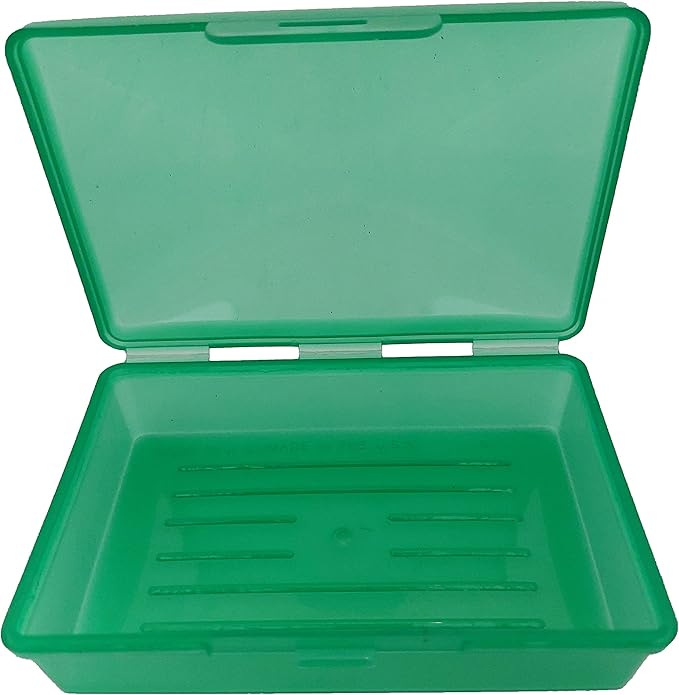 American Comb: Soap Box Green, 1 Ct - Made in The USA - Soapbox with Hinged Lid and Secure Latch