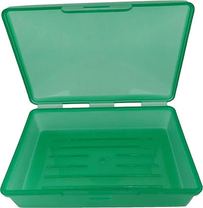 American Comb: Soap Box Green, 1 Ct - Made in The USA - Soapbox with Hinged Lid and Secure Latch