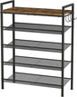 Shoe Rack for Entryway, Sturdy Metal Shoe Storage, 5 Tier Shoe Rack with Mesh Shelves, Adjustable Shoe Organizer for Closet, Front Door Entrance, Bedroom