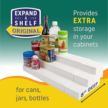 Dial Industries 3 Tier Adjustable Canned Goods Shelves for Kitchen Cabinet and Pantry Organization, Standard